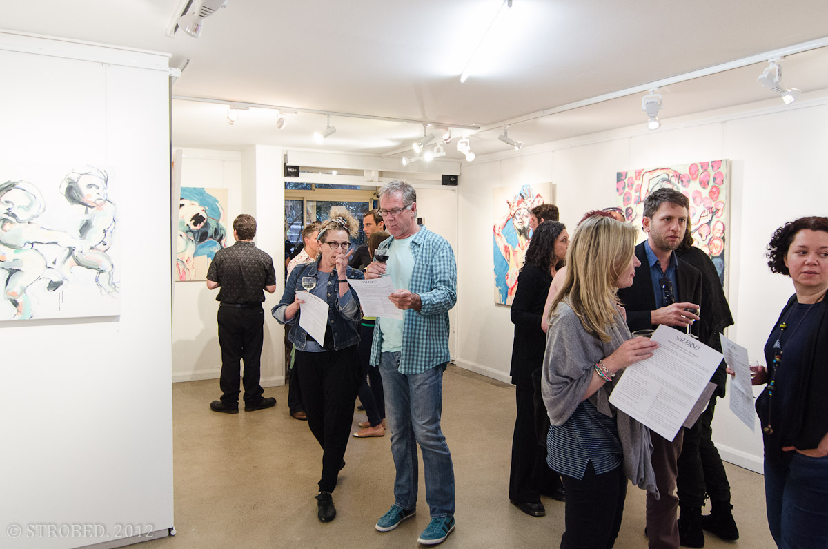 Crowds enjoy art works at Salerno Gallery